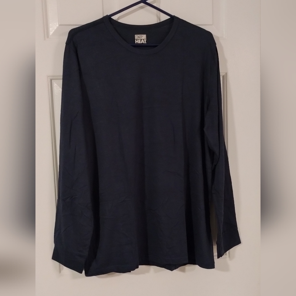 Blue 32 Degrees Heat Men's Dark Blue Long Sleeve Tee